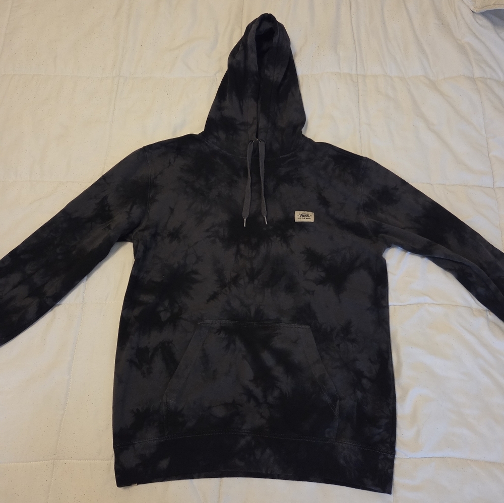 Black Tie-Dye Hoodie